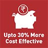 Upto 30% More Cost Effective